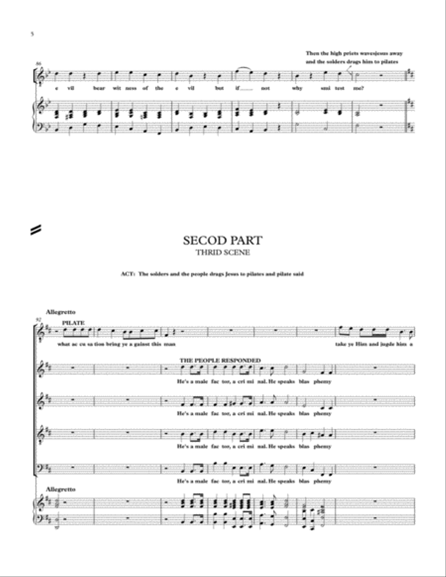 Opera for the DEATH AND RESSURATION OF CHRIST FULL MUSIC BOOK WITH ORCHESTRA Full Orchestra scores gallery preview page 6