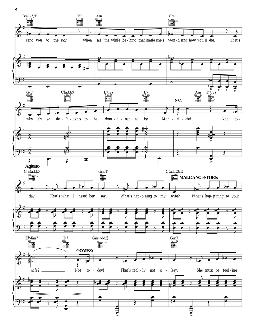 Morticia Piano, Vocal scores gallery preview page 4