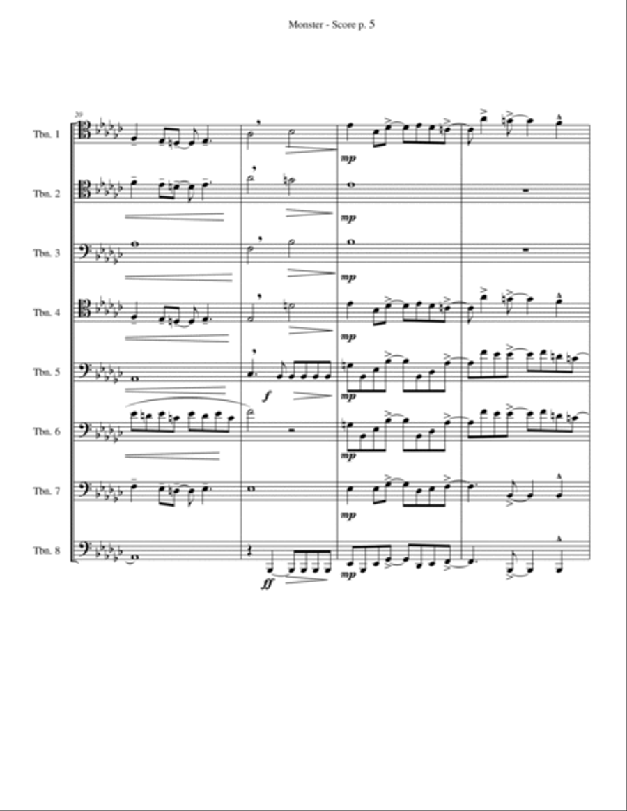 Monster Trombone Solo scores gallery preview page 5