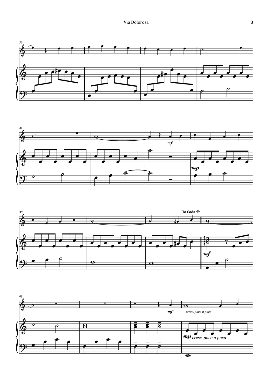 Via Dolorosa Chamber Music scores gallery preview page 3