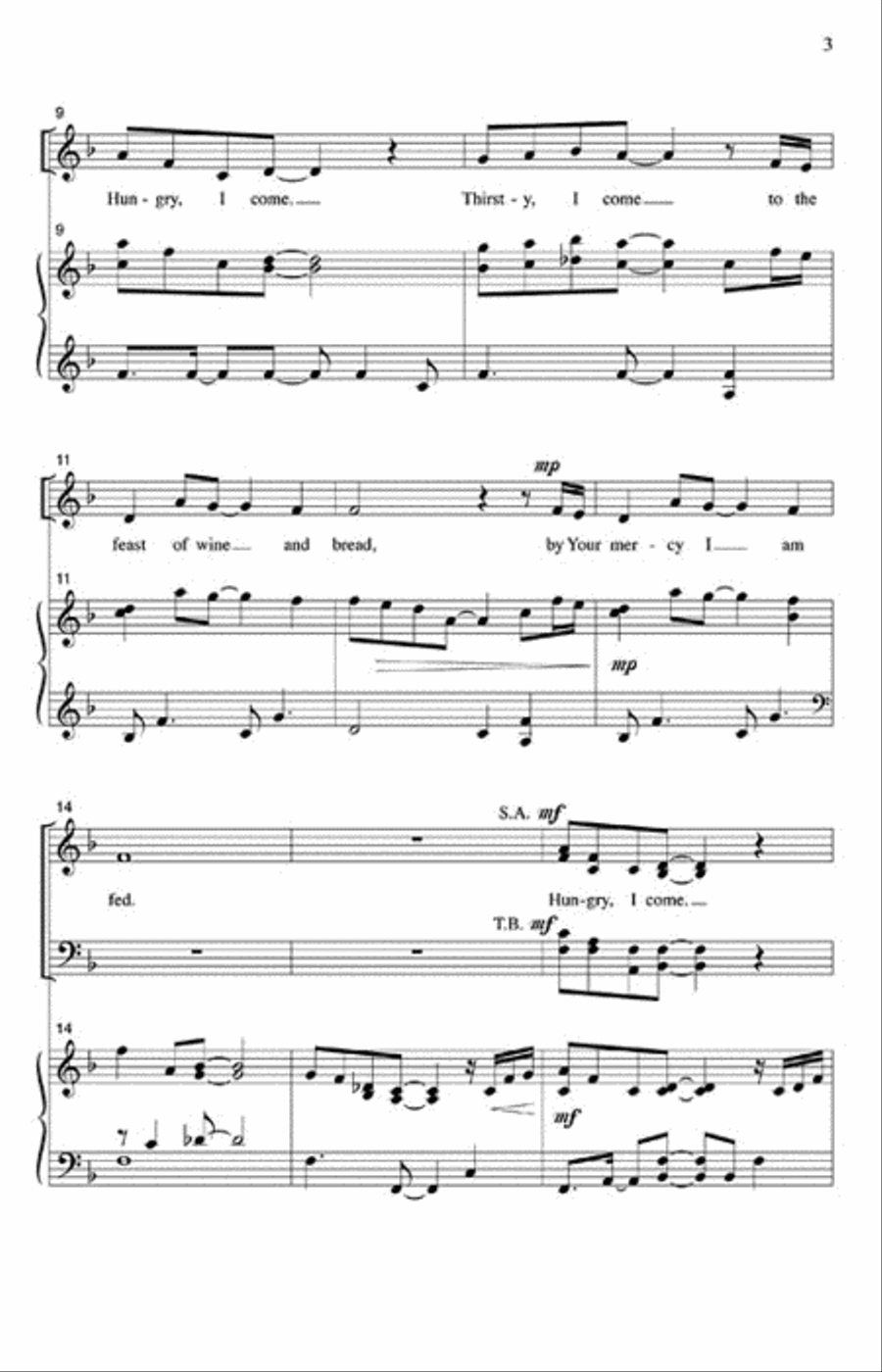 Hungry, I Come Hungry, I Come 4-Part scores gallery preview page 3