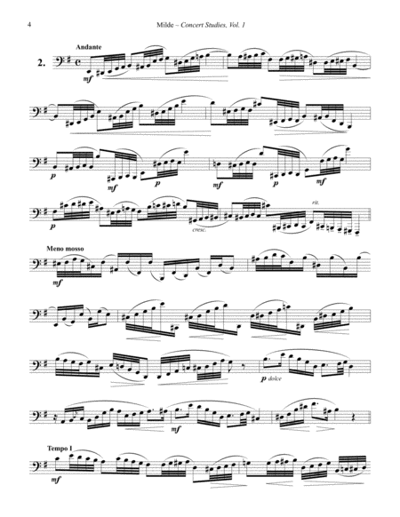 Concert Studies for Bass Trombone or Tuba, Volume 1