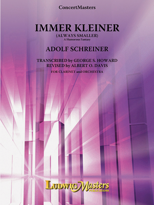 Book cover for Immer Kleiner for Solo Clarinet and Orchestra