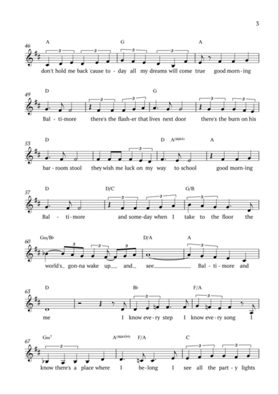 Good Morning Baltimore Piano scores gallery preview page 3