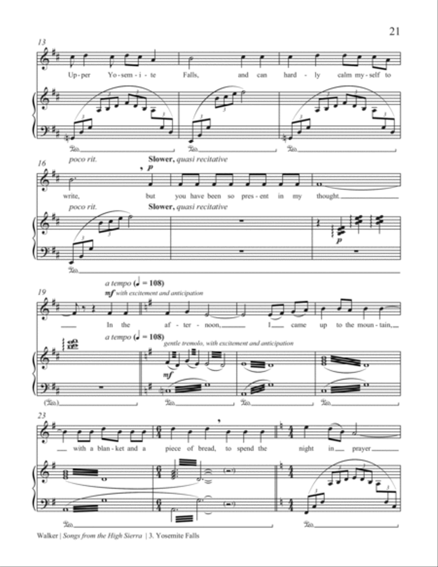 Yosemite Falls High Voice scores gallery preview page 2