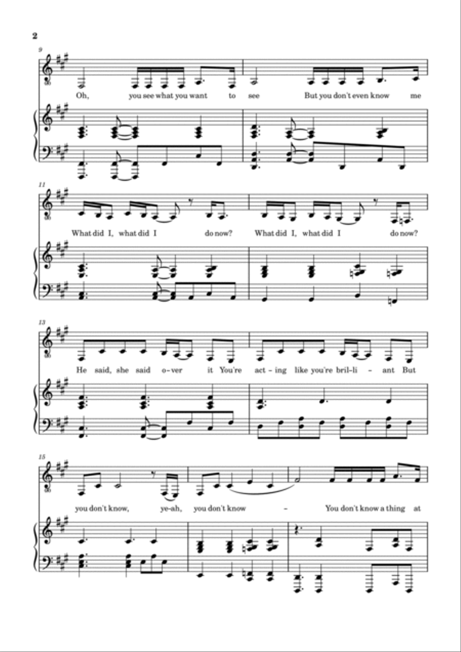 You Don't Even Know Me Voice scores gallery preview page 2