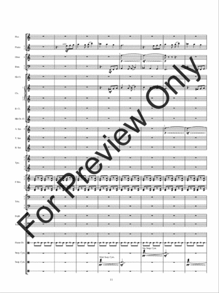 Kirkpatrick Fanfare (Score) Concert Band scores gallery preview page 14