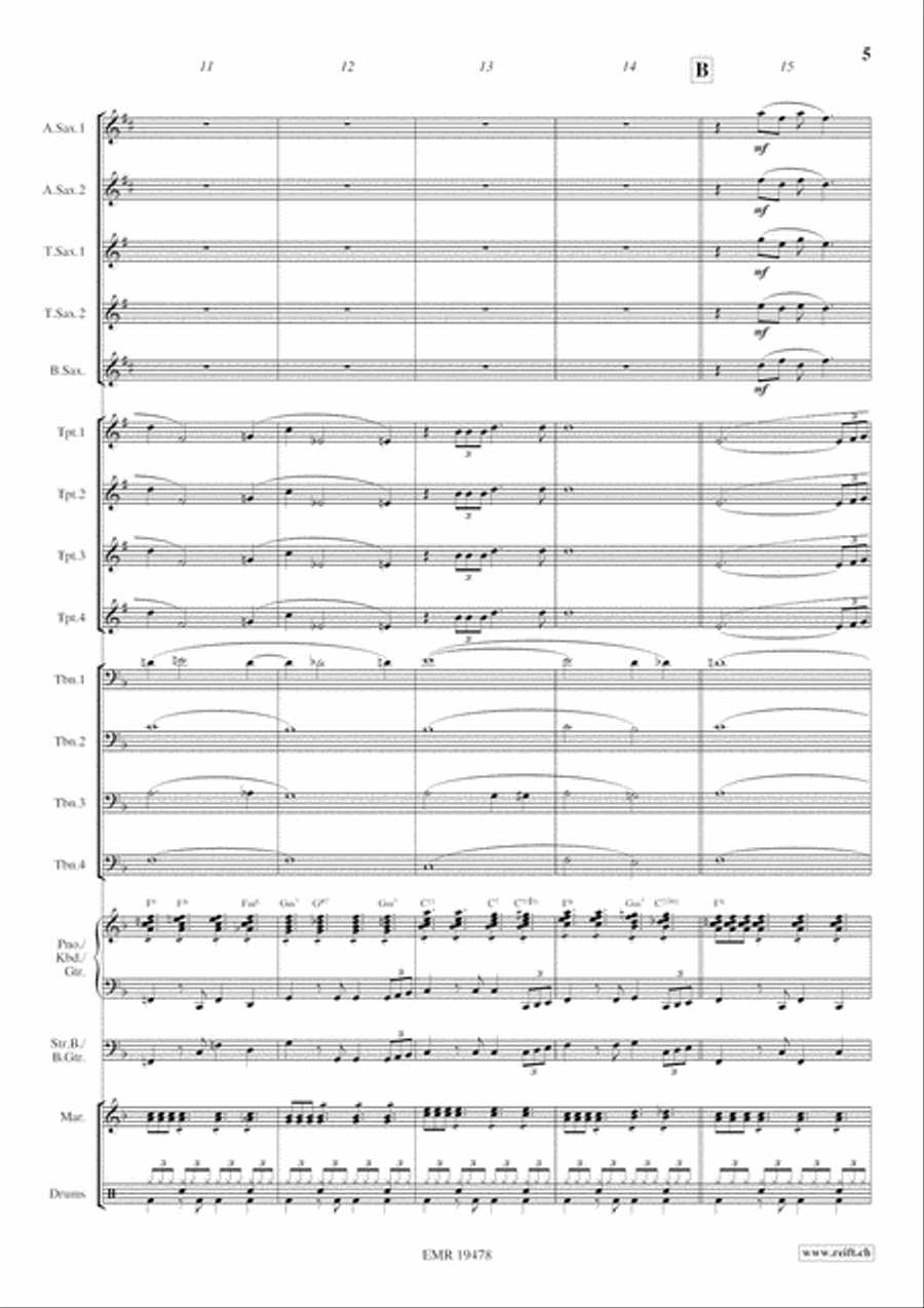 Moonlight Serenade Big Band scores gallery preview page 6
