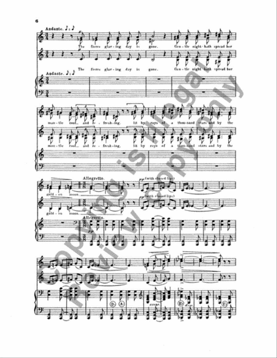 Two Eastern Pictures (I. Spring: II. Summer) SSA scores gallery preview page 7