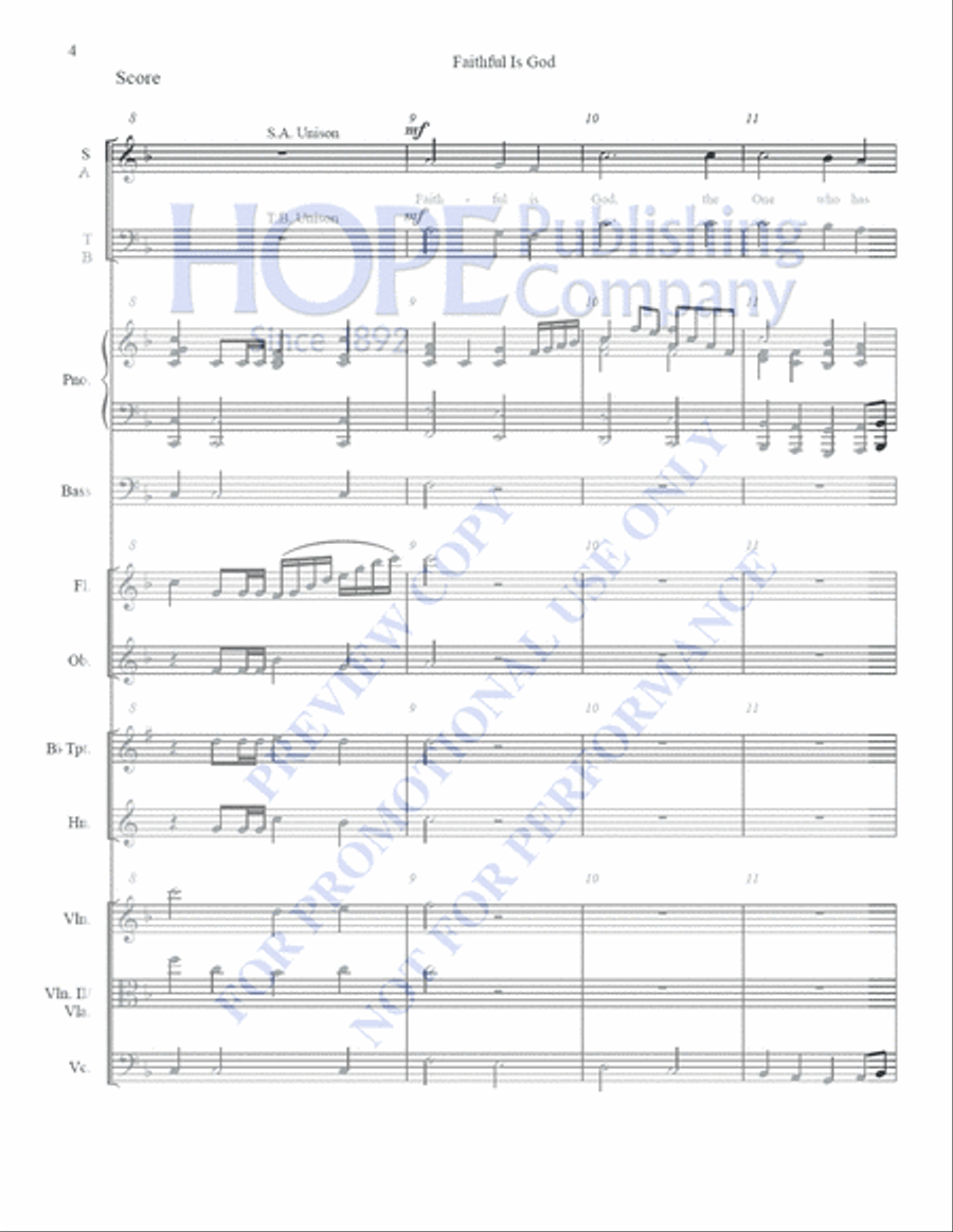 Faithful Is God Choir scores gallery preview page 4