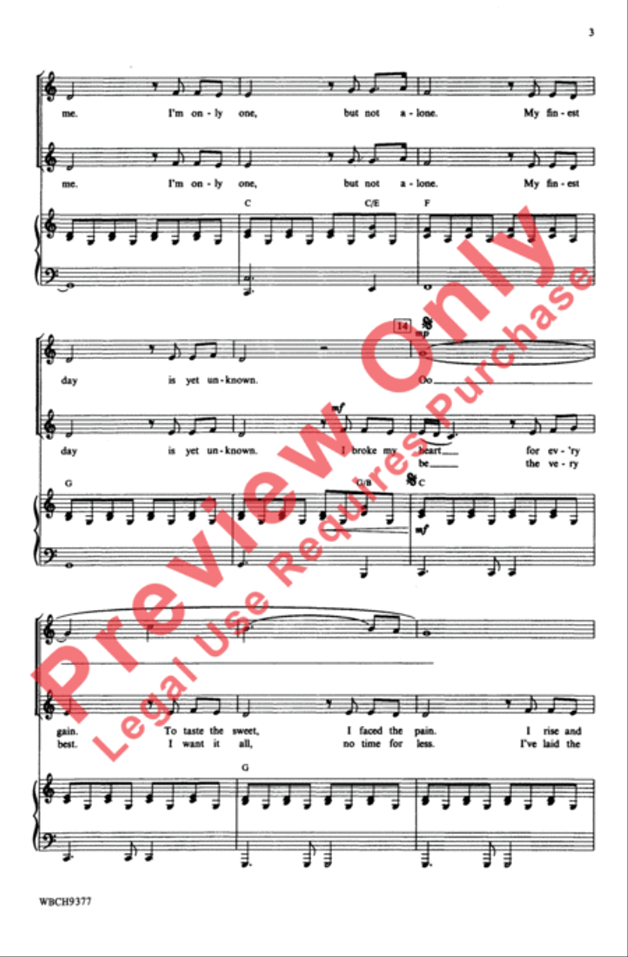 One Moment in Time 2-Part scores gallery preview page 3