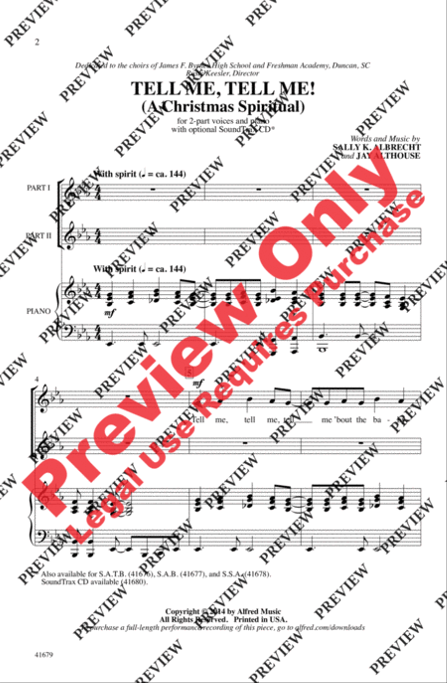 Tell Me, Tell Me! Tell Me, Tell Me! 2-Part scores gallery preview page 2