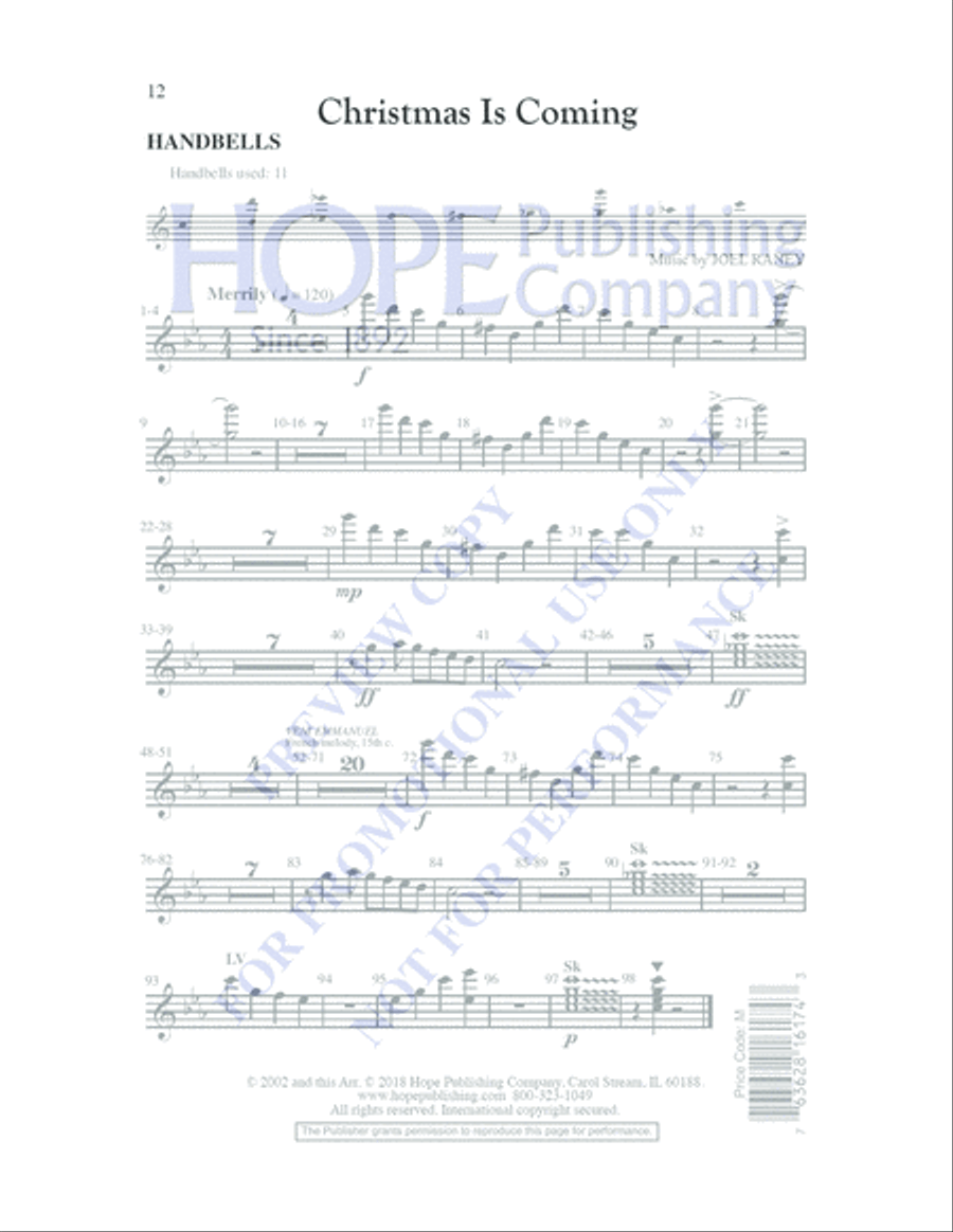 Christmas Is Coming Choir scores gallery preview page 11