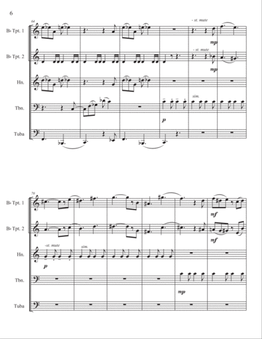 Resistance Underneath Biomechanical Sentinels Brass Ensemble scores gallery preview page 6
