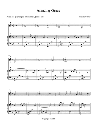 Amazing Grace (piano and glockenspiel arrangement)