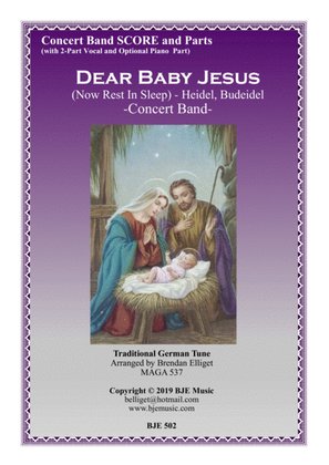 Book cover for Dear Baby Jesus (Now Rest in Sleep) - Concert Band Score and Parts PDF