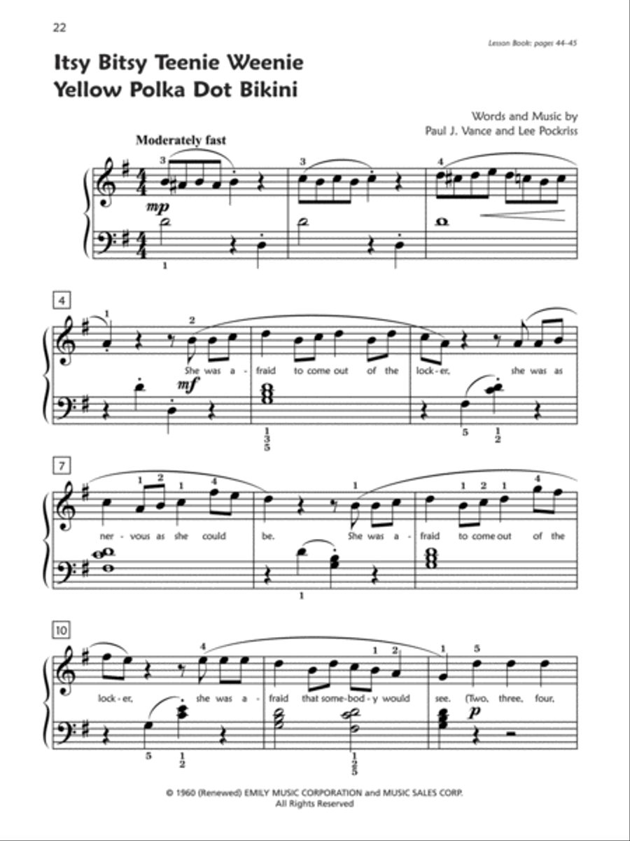 Premier Piano Course Pop and Movie Hits, Book 2B Piano Method scores gallery preview page 4