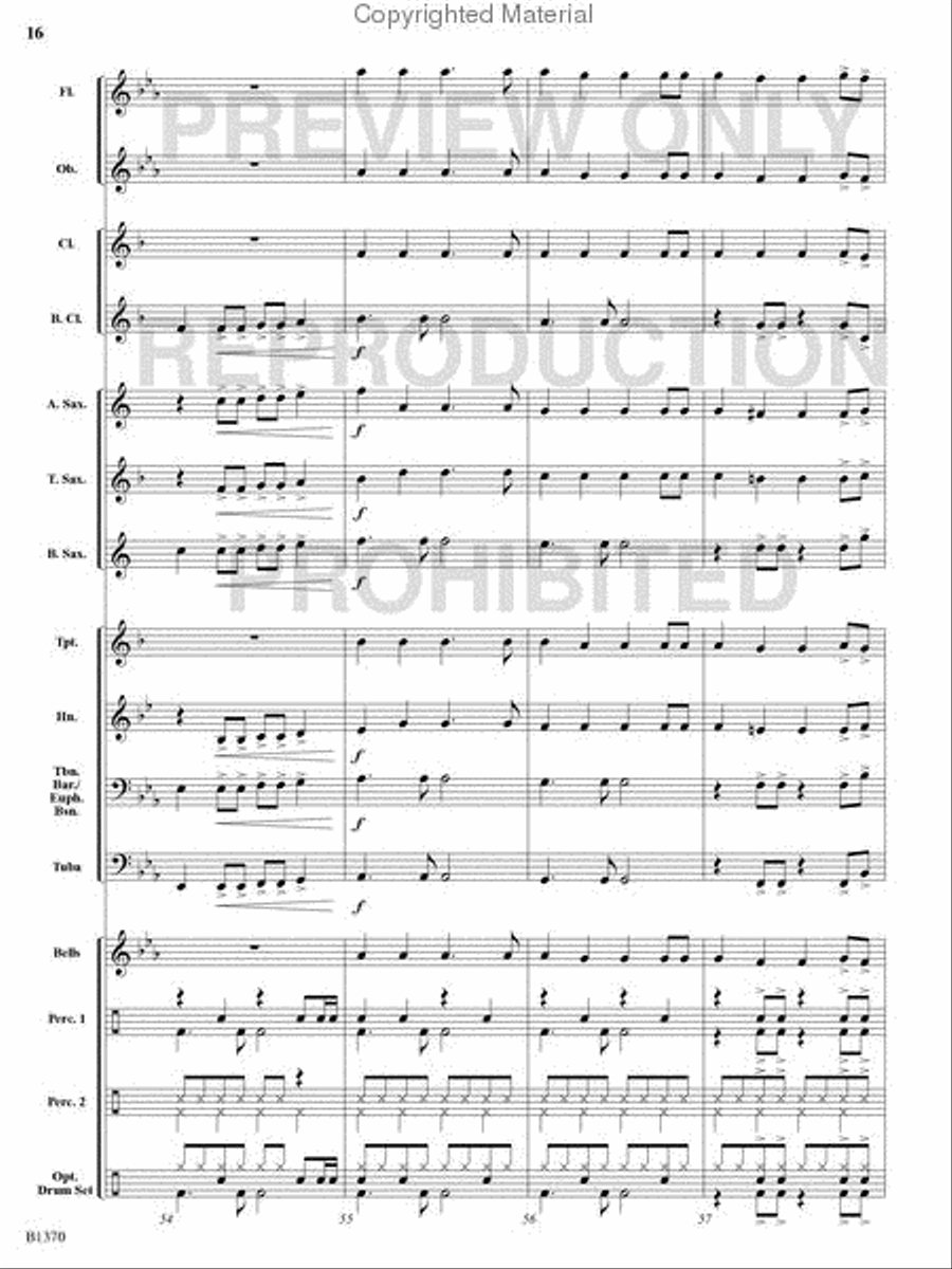 Jingle Bells Remixed Concert Band scores gallery preview page 15