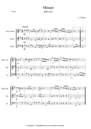 Minuet BWV 822