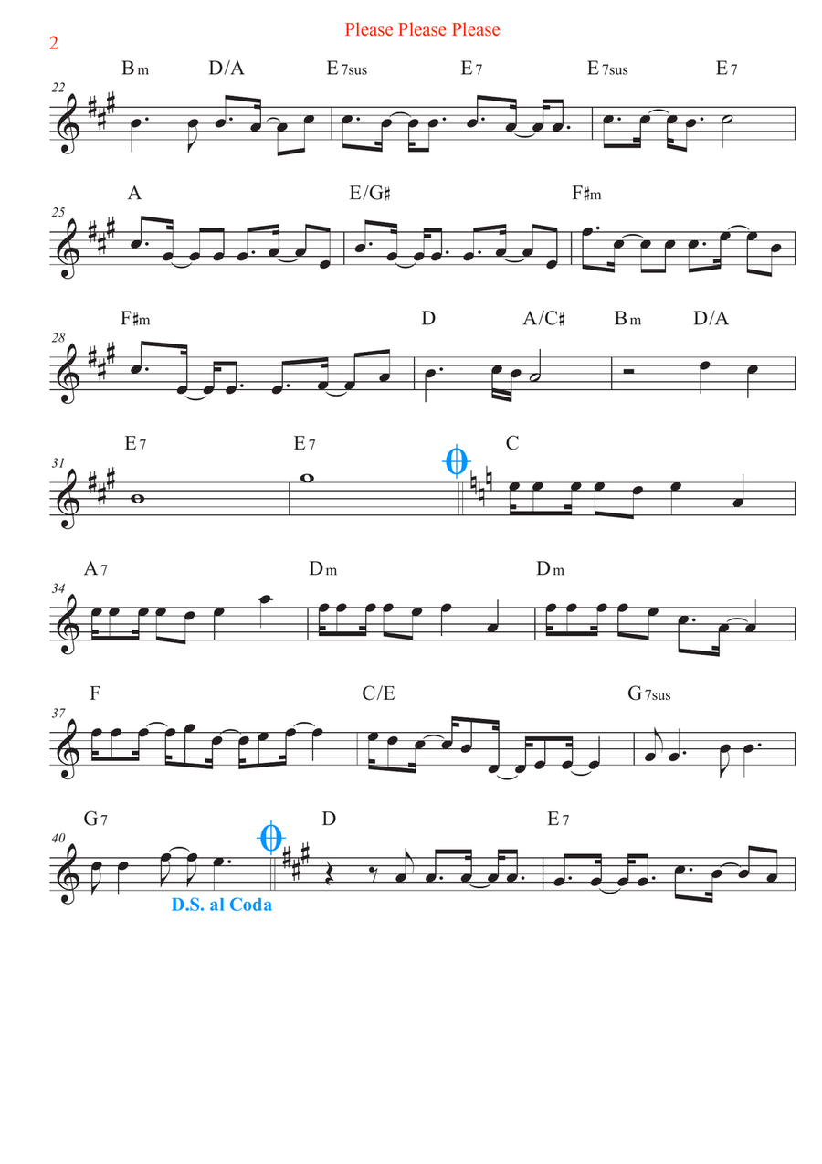 Please Please Please Violin Solo scores gallery preview page 2