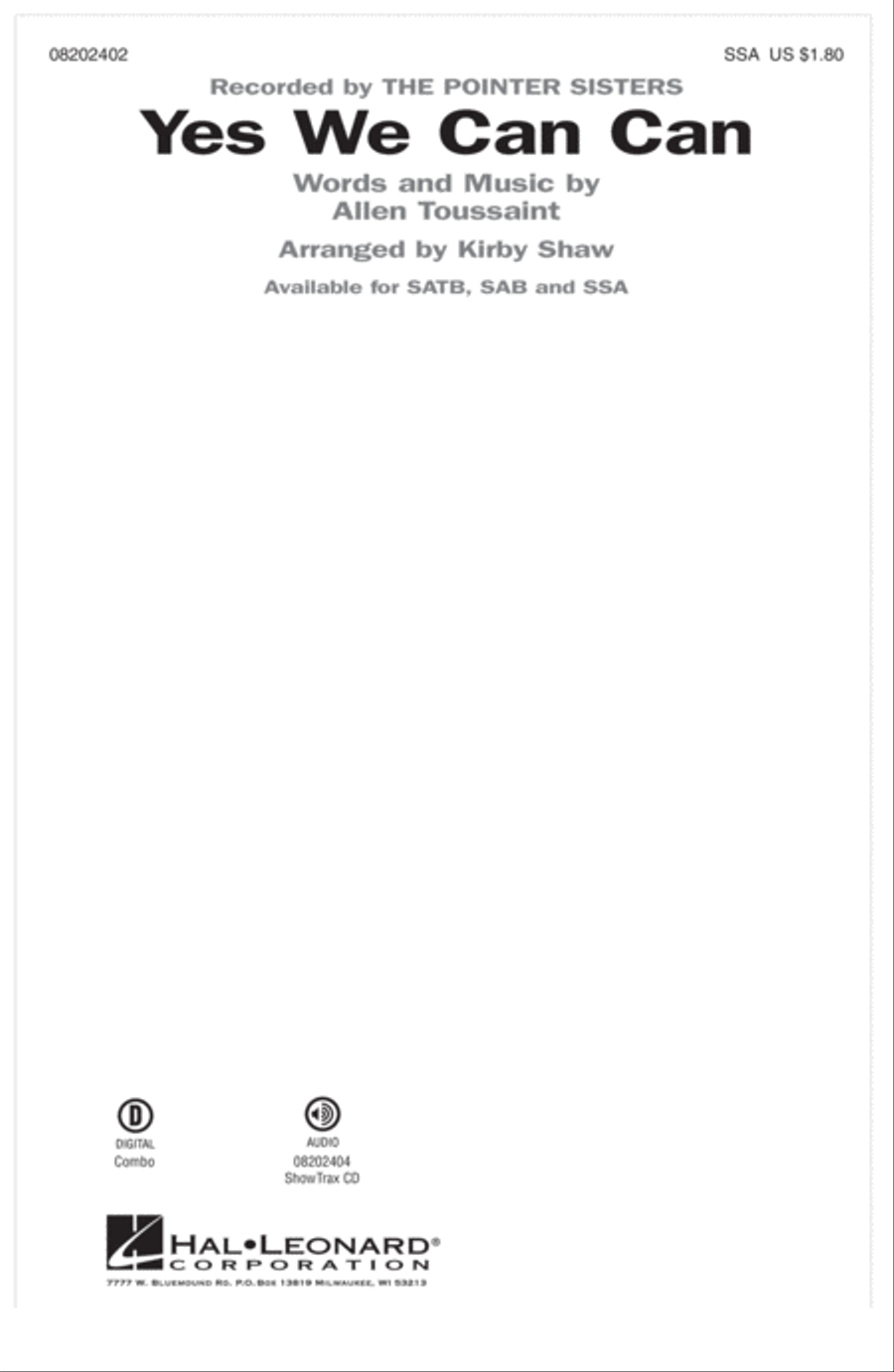 Yes We Can Can (arr. Kirby Shaw) SSA scores gallery preview page 12
