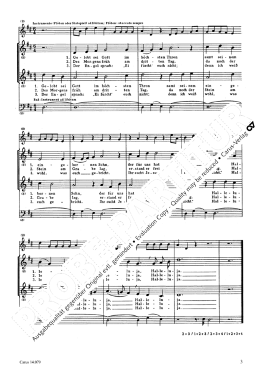 Linke: Gelobt sei Gott; Wenzel: Erschienen ist der herrlichTag Score scores gallery preview page 2