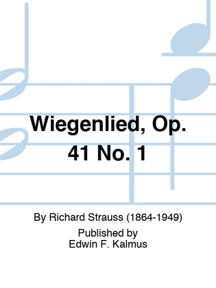 Book cover for Wiegenlied, Op. 41 No. 1