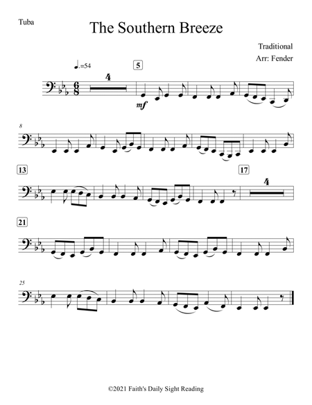 The Southern Breeze (Easy) (For Tuba and Piano)