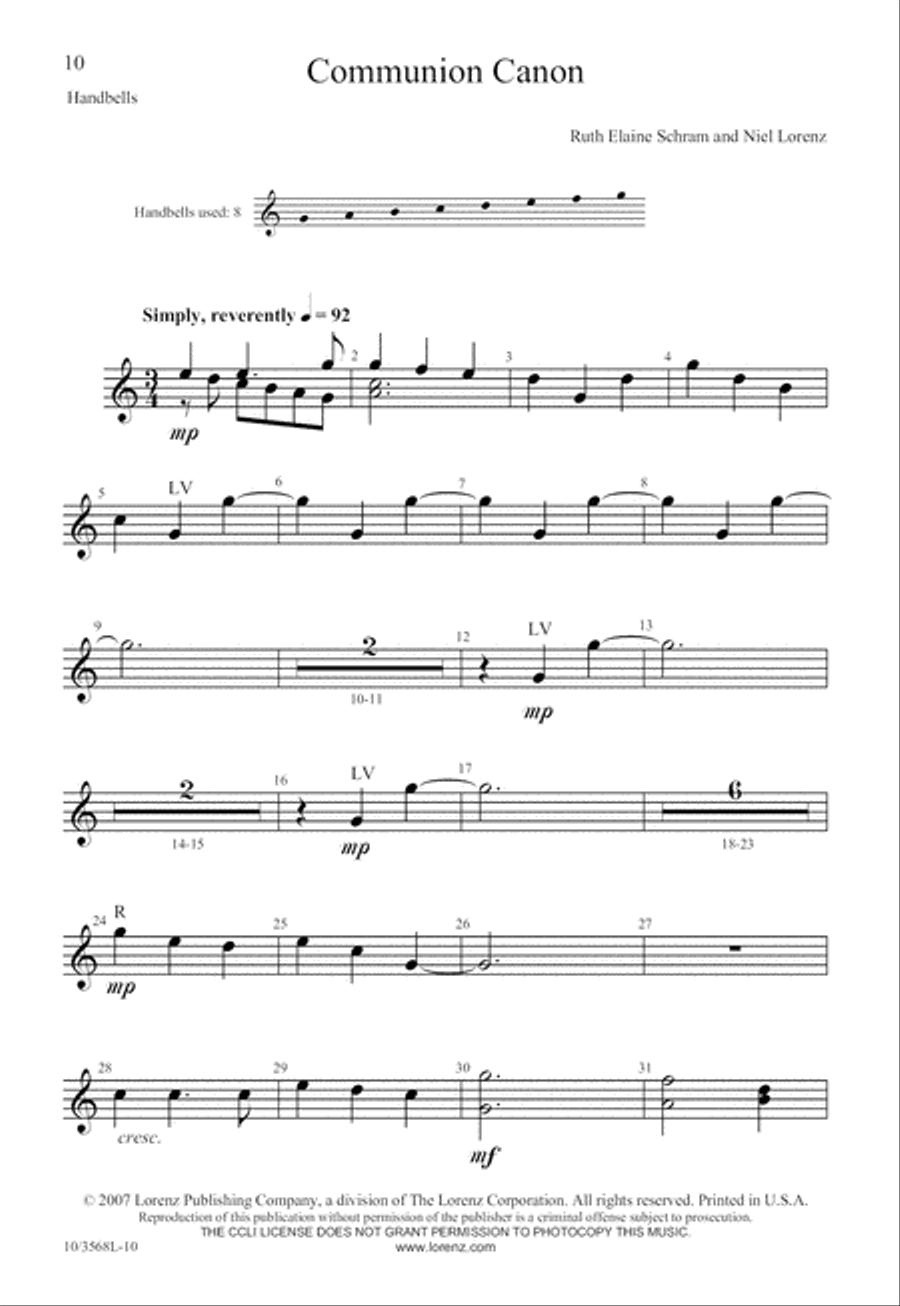 Communion Canon 3-Part scores gallery preview page 11