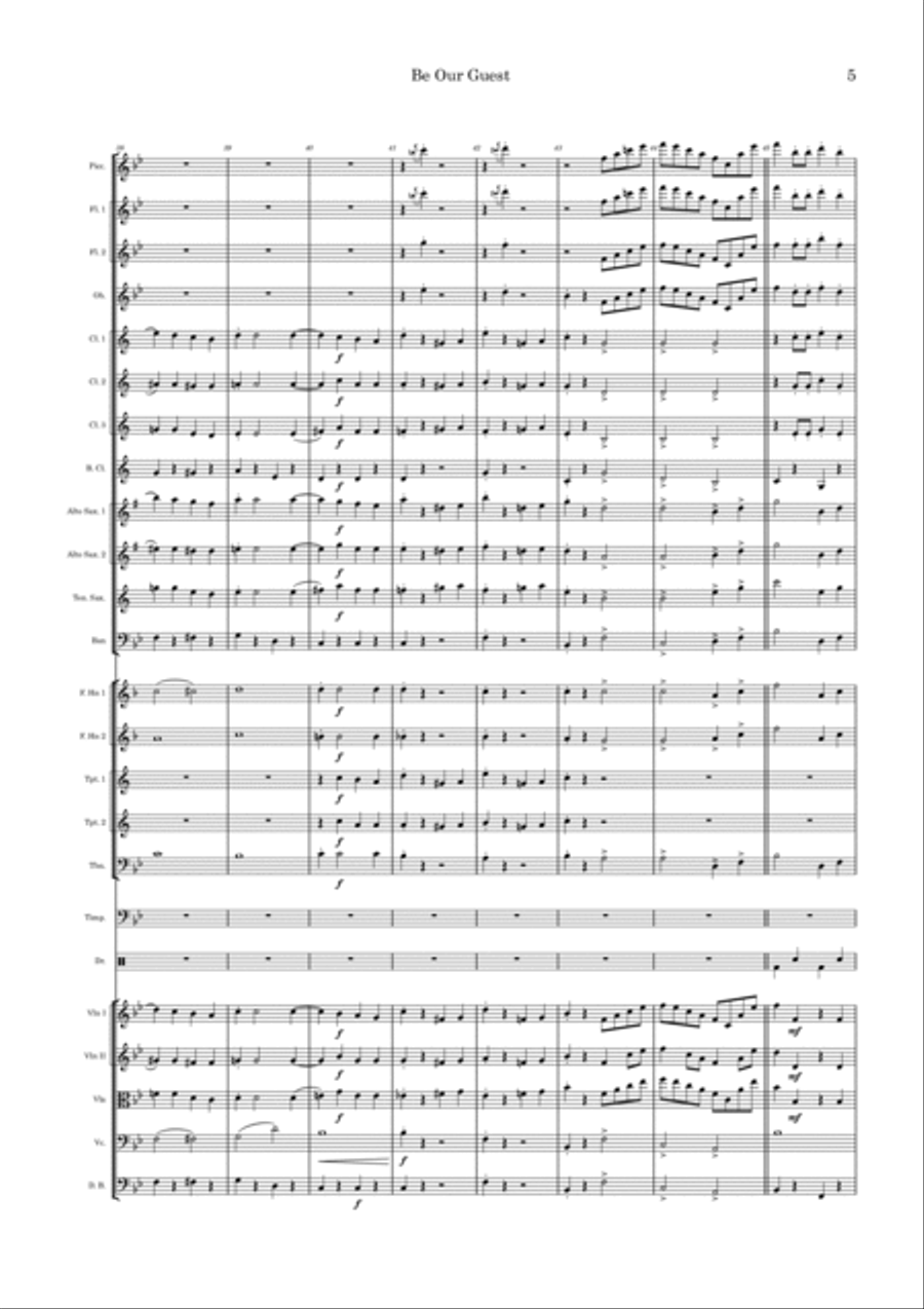 Be Our Guest Full Orchestra scores gallery preview page 5