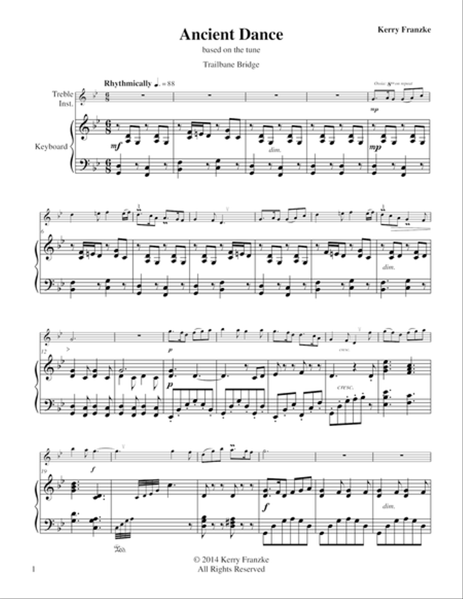 Ancient Dance Ancient Dance Small Ensemble scores gallery preview page 1