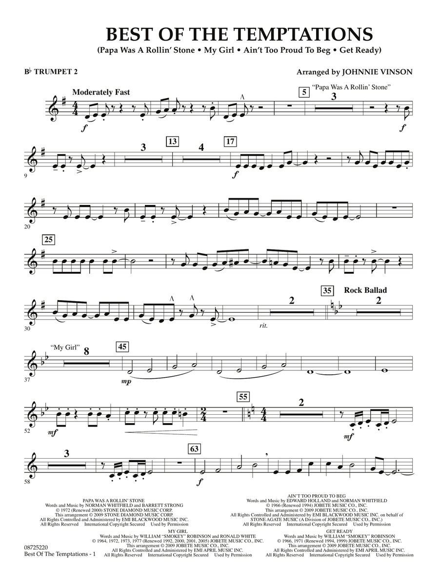 Best of The Temptations - Bb Trumpet 2