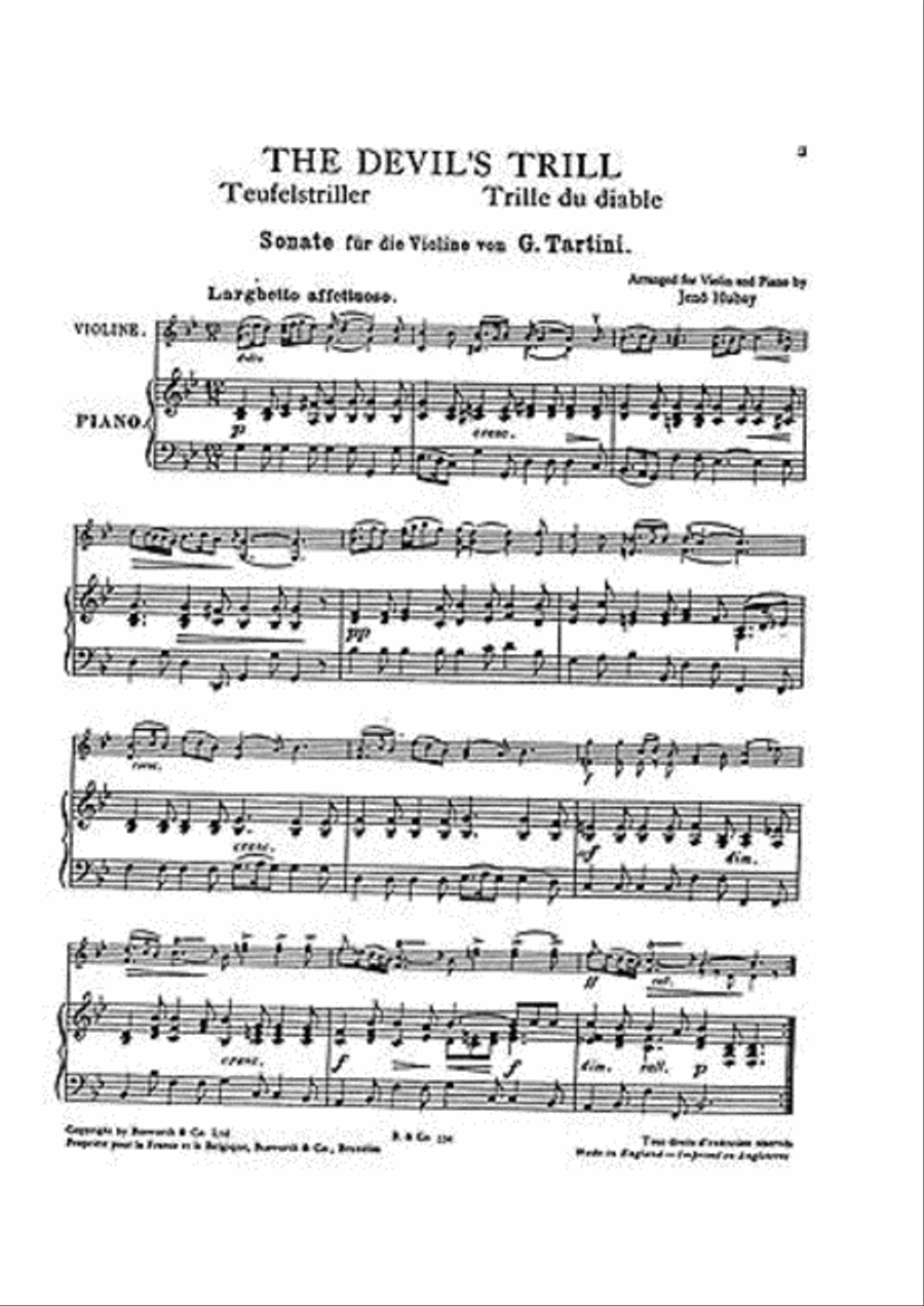 Giuseppe Tartini: The Devil's Trill Violin Solo scores gallery preview page 2