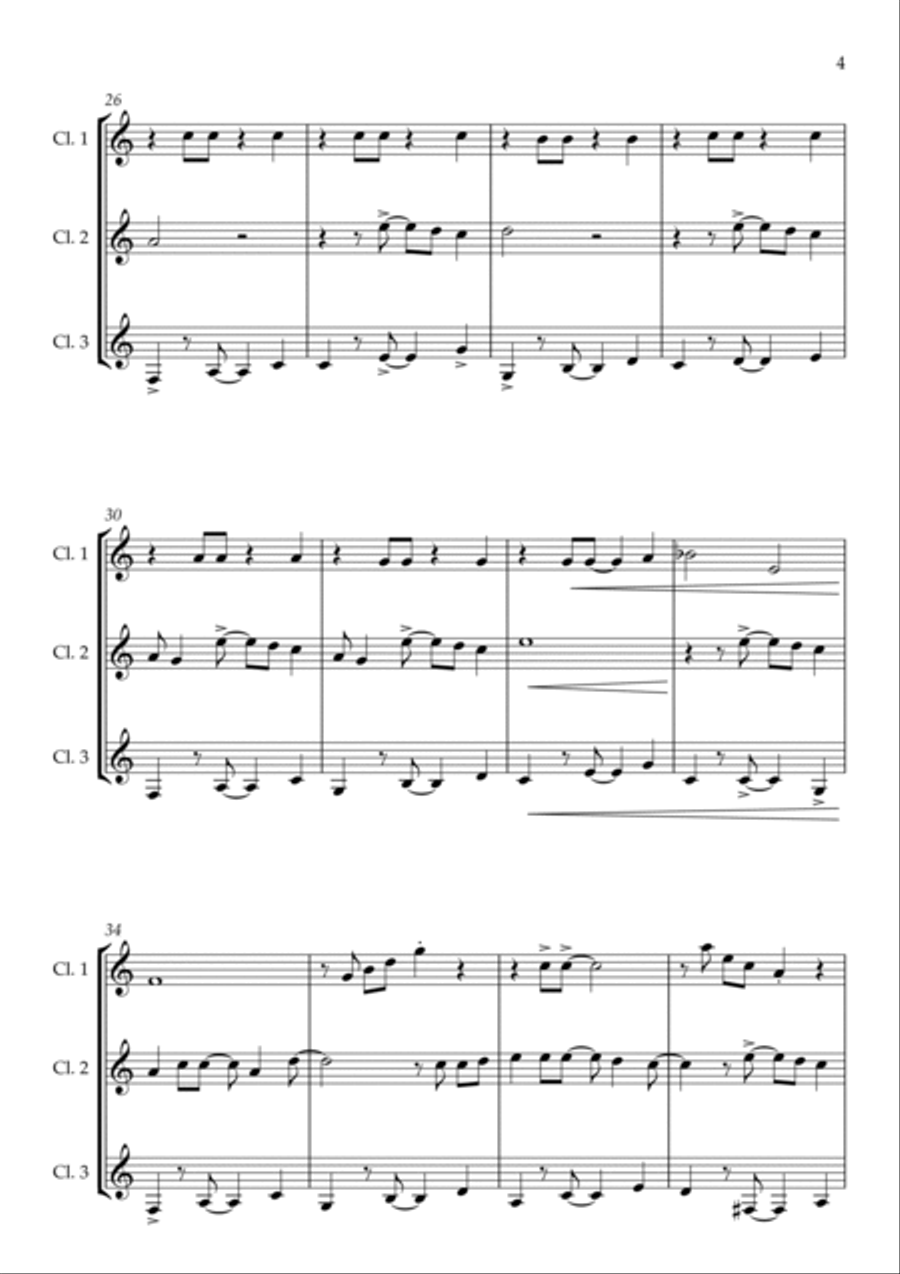 Under The Sea Clarinet Trio scores gallery preview page 5