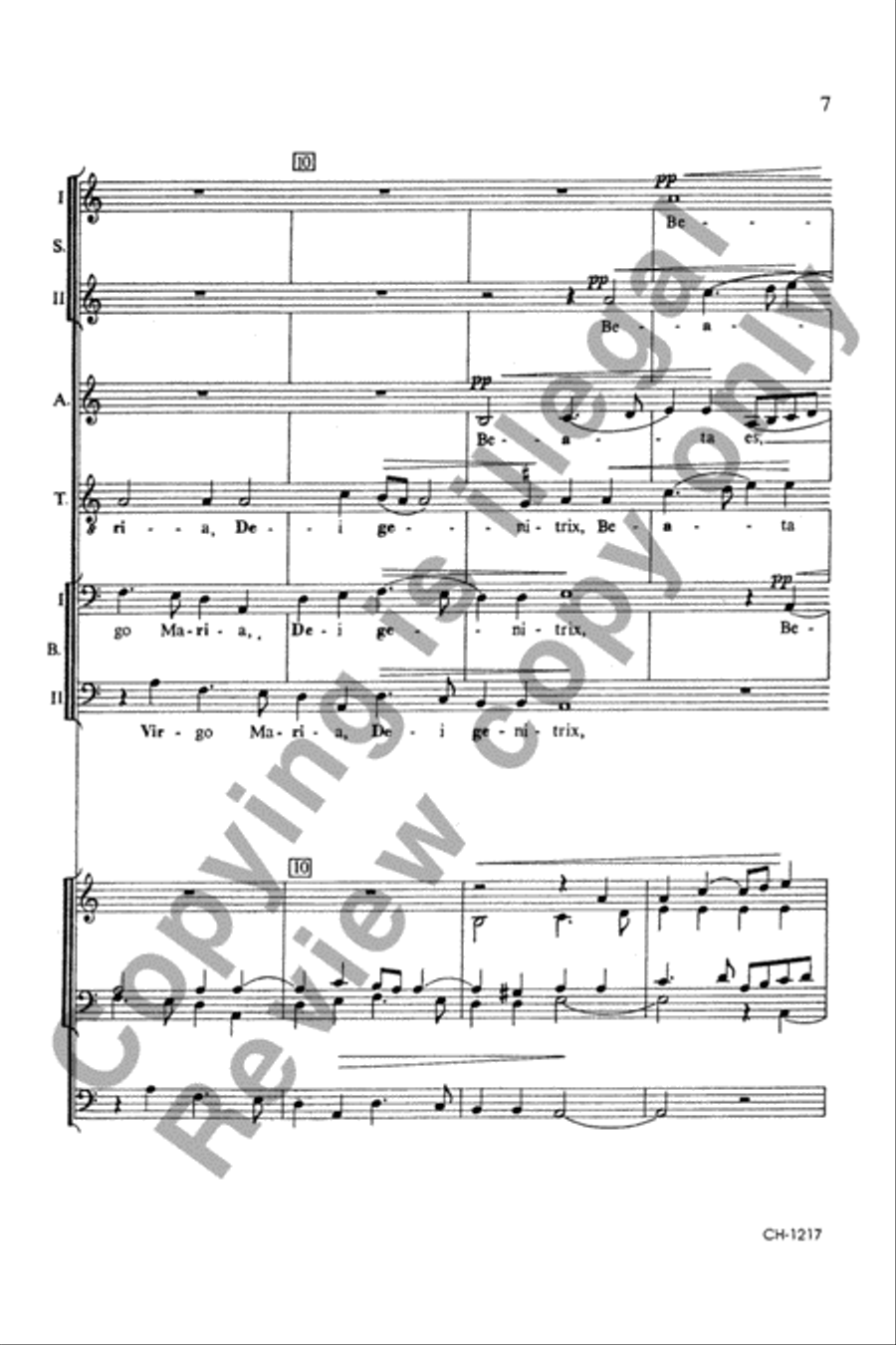 Beata es Virgo Beata es Virgo Divisi scores gallery preview page 7
