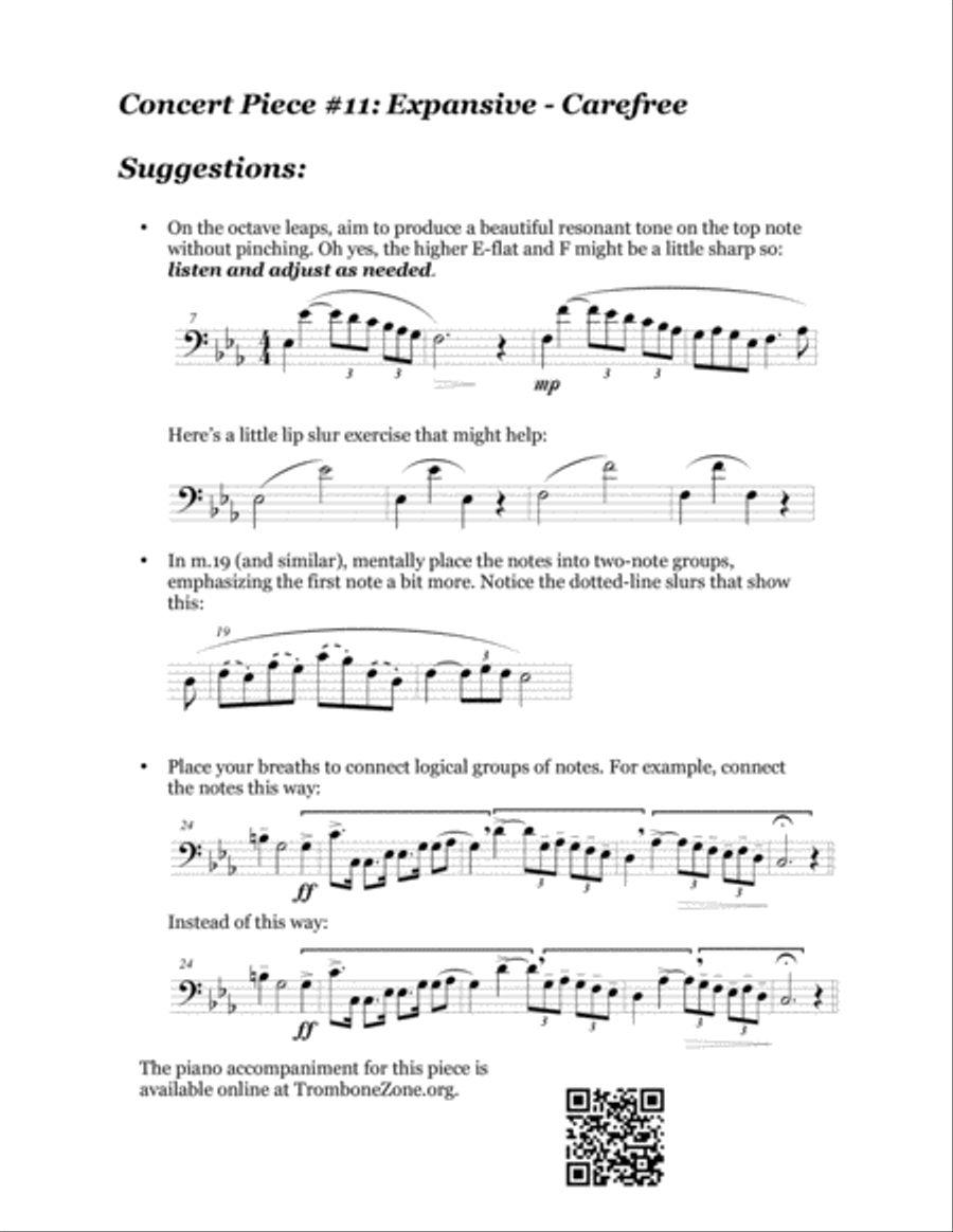 Concert Piece #11: Expansive – Carefree Trombone Solo scores gallery preview page 3