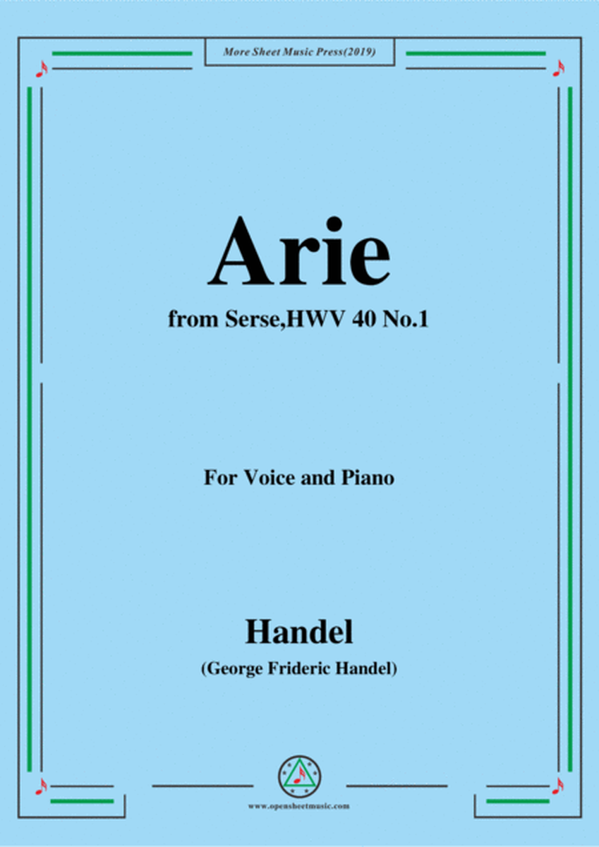 Handel-Arie,from Serse,HWV 40,No.1,for Voice&Piano image number null