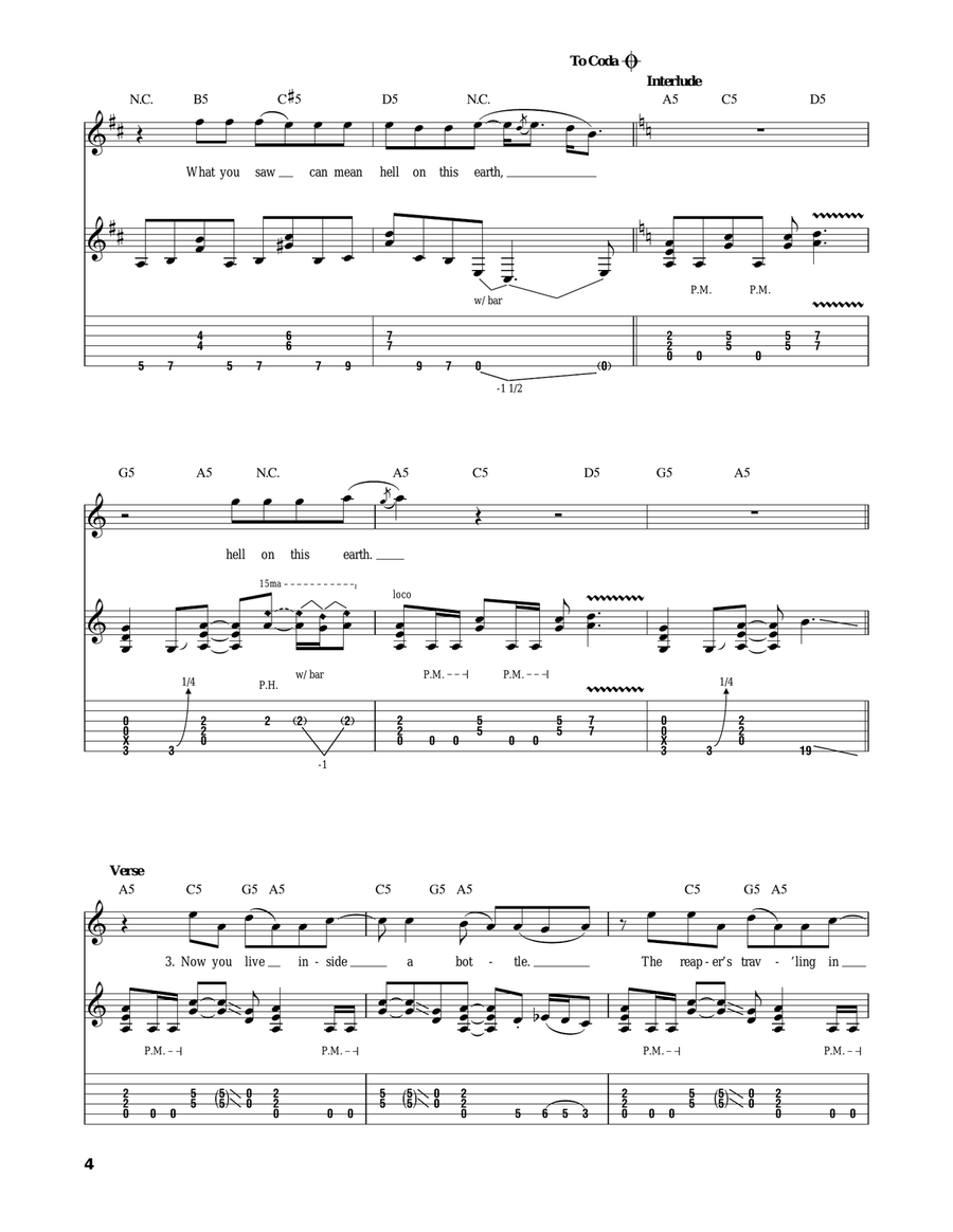 Suicide Solution Acoustic Guitar scores gallery preview page 4
