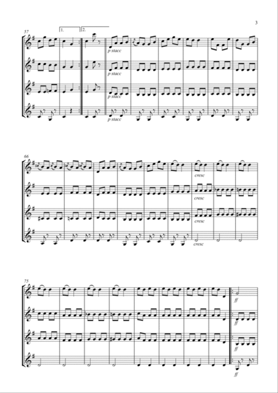 Can-Can Can-Can Woodwind Quartet scores gallery preview page 3