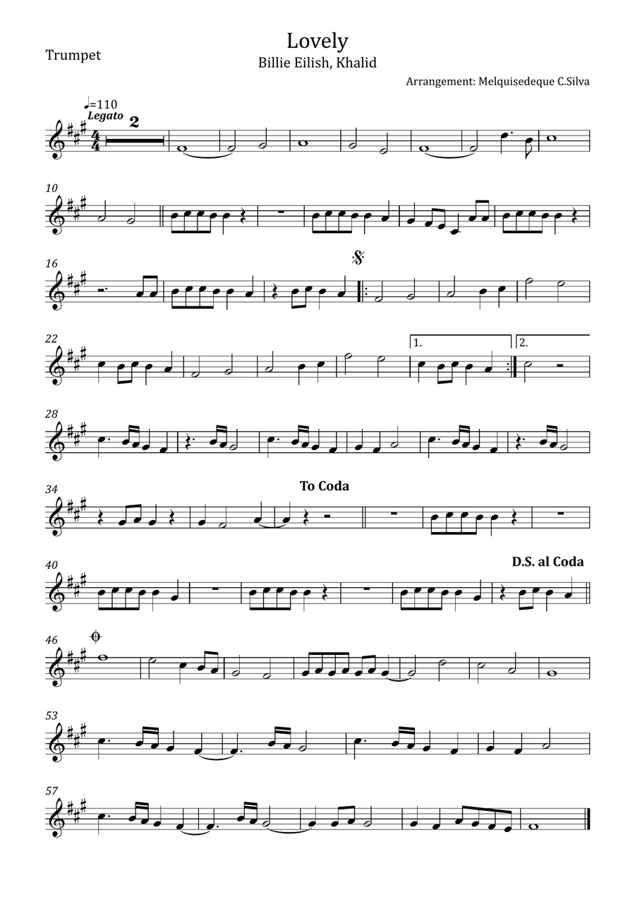 Lovely Trumpet Solo scores gallery preview page 1