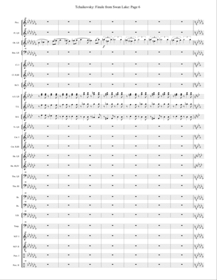 Swan Lake - Final Scene (Band) - Extra Score Concert Band scores gallery preview page 6