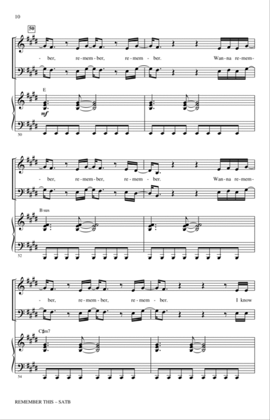 Remember This (arr. Roger Emerson) 4-Part scores gallery preview page 9