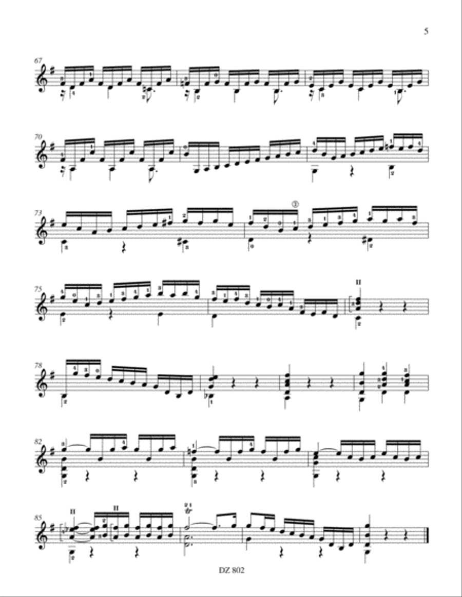 Suite no 3, BWV 1009 Classical Guitar scores gallery preview page 5