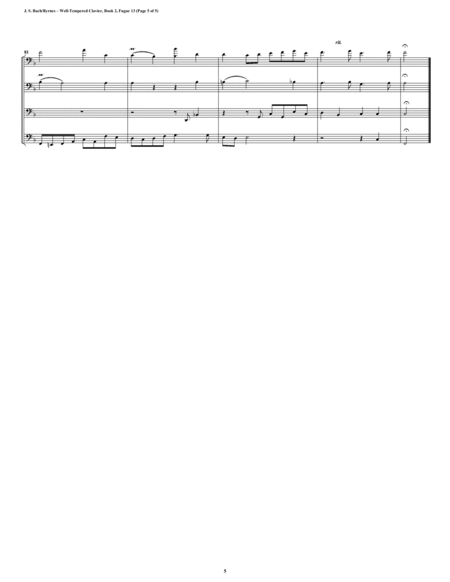Fugue 13 from Well-Tempered Clavier, Book 2 (Bassoon Quartet) image number null