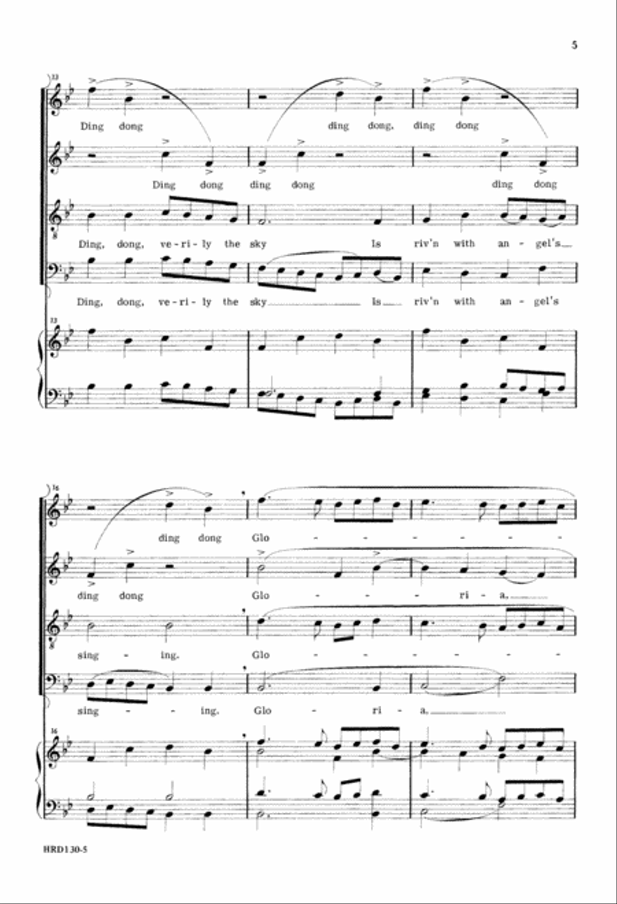Ding Dong, Merrily on High! Divisi scores gallery preview page 4