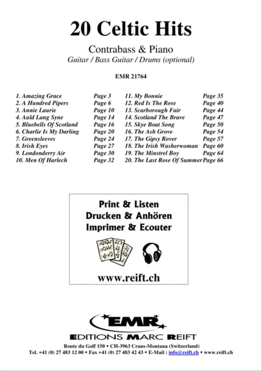 20 Celtic Hits Double Bass scores gallery preview page 2