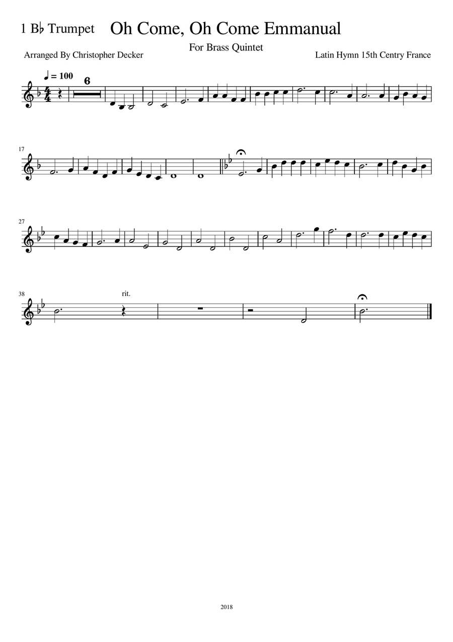 O Come, O Come Emmanuel O Come, O Come Emmanuel Brass Ensemble scores gallery preview page 4