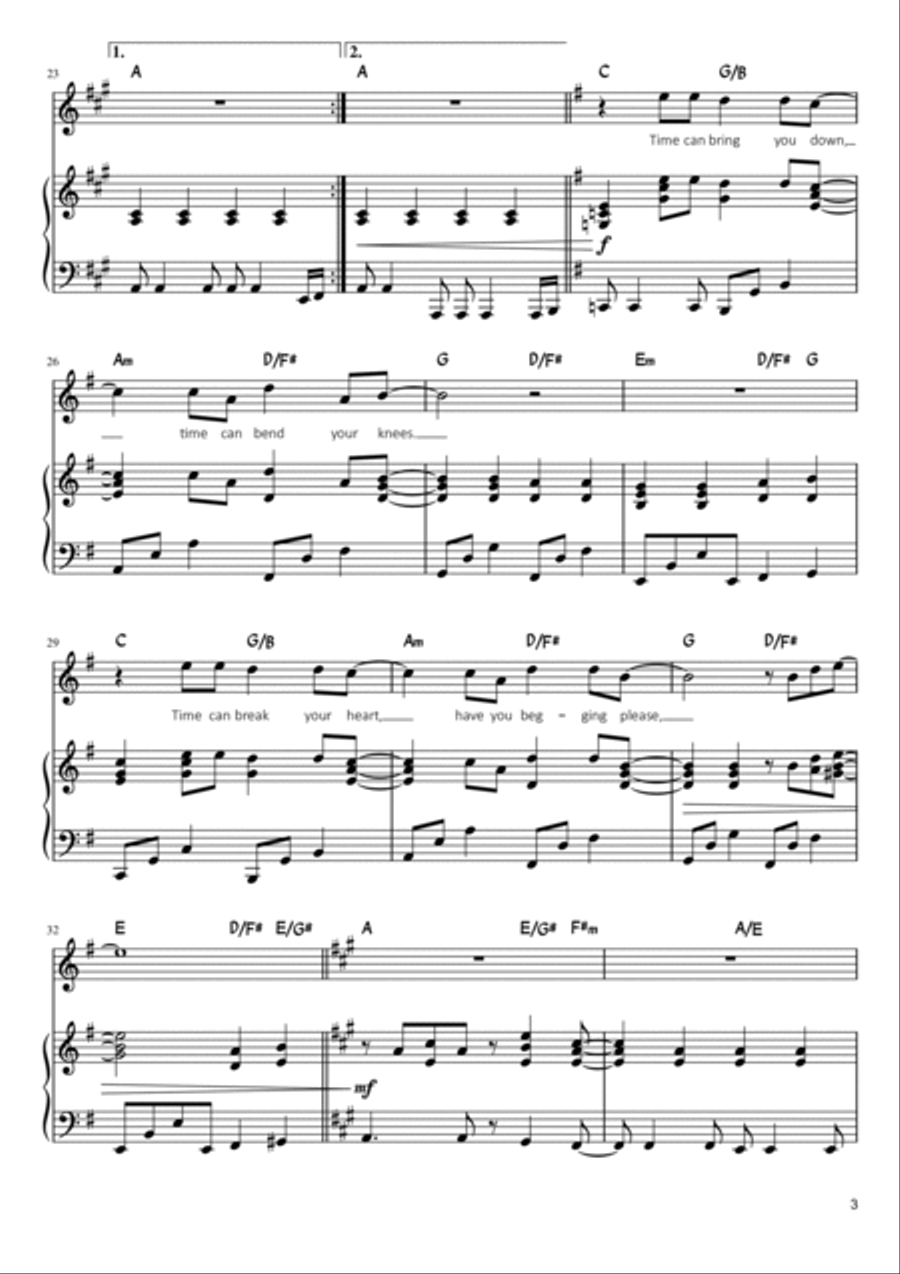 Tears In Heaven Voice scores gallery preview page 3