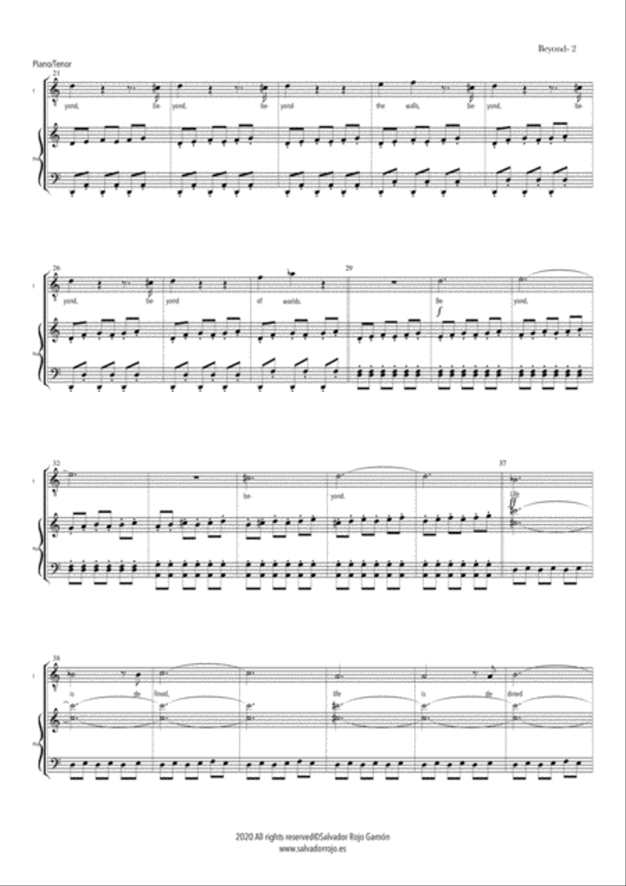 Time Arranged for Tenor soloist and Piano Tenor Voice scores gallery preview page 6