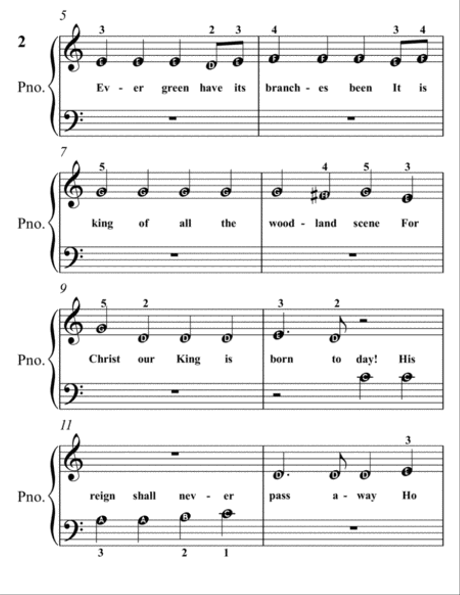 A Tiny Christmas for Beginner Piano Booklet D Easy Piano scores gallery preview page 4